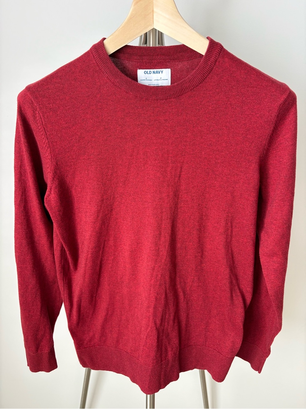 Old Navy Men's Red Crewneck Sweater